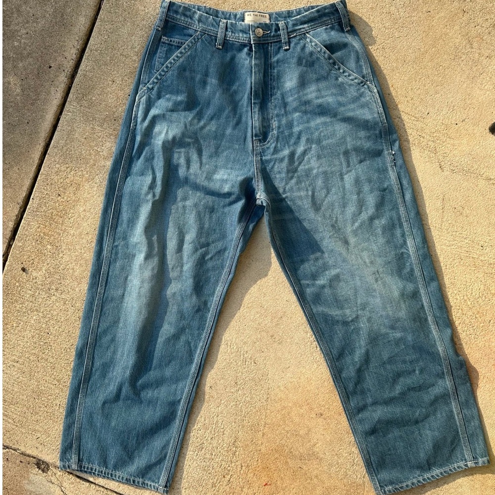 We The Free Free People Wide Leg Jeans Blue Utility Denim 28 - Picture 5 of 7